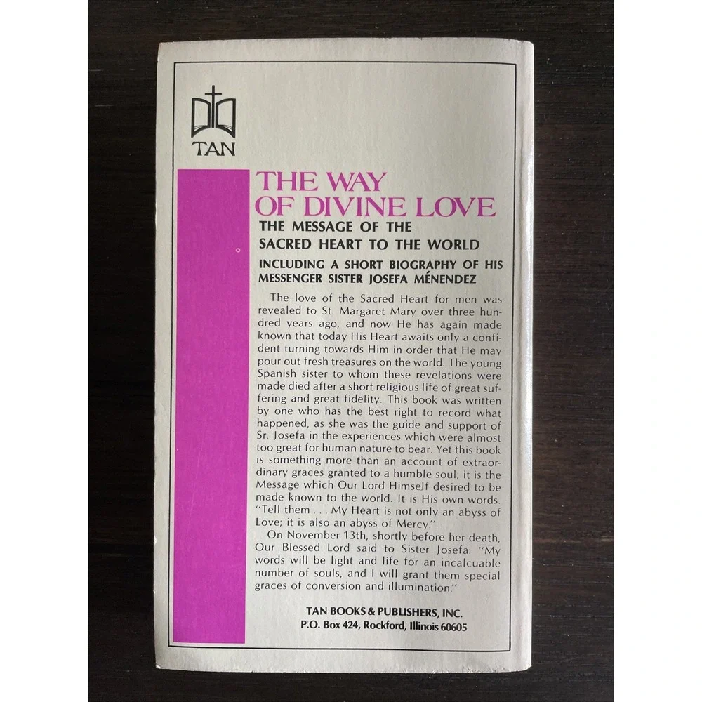 The Way of Divine Love Sr. Josefa Menendez 3rd Printing Pocketbook Edition 1984